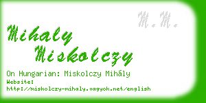 mihaly miskolczy business card